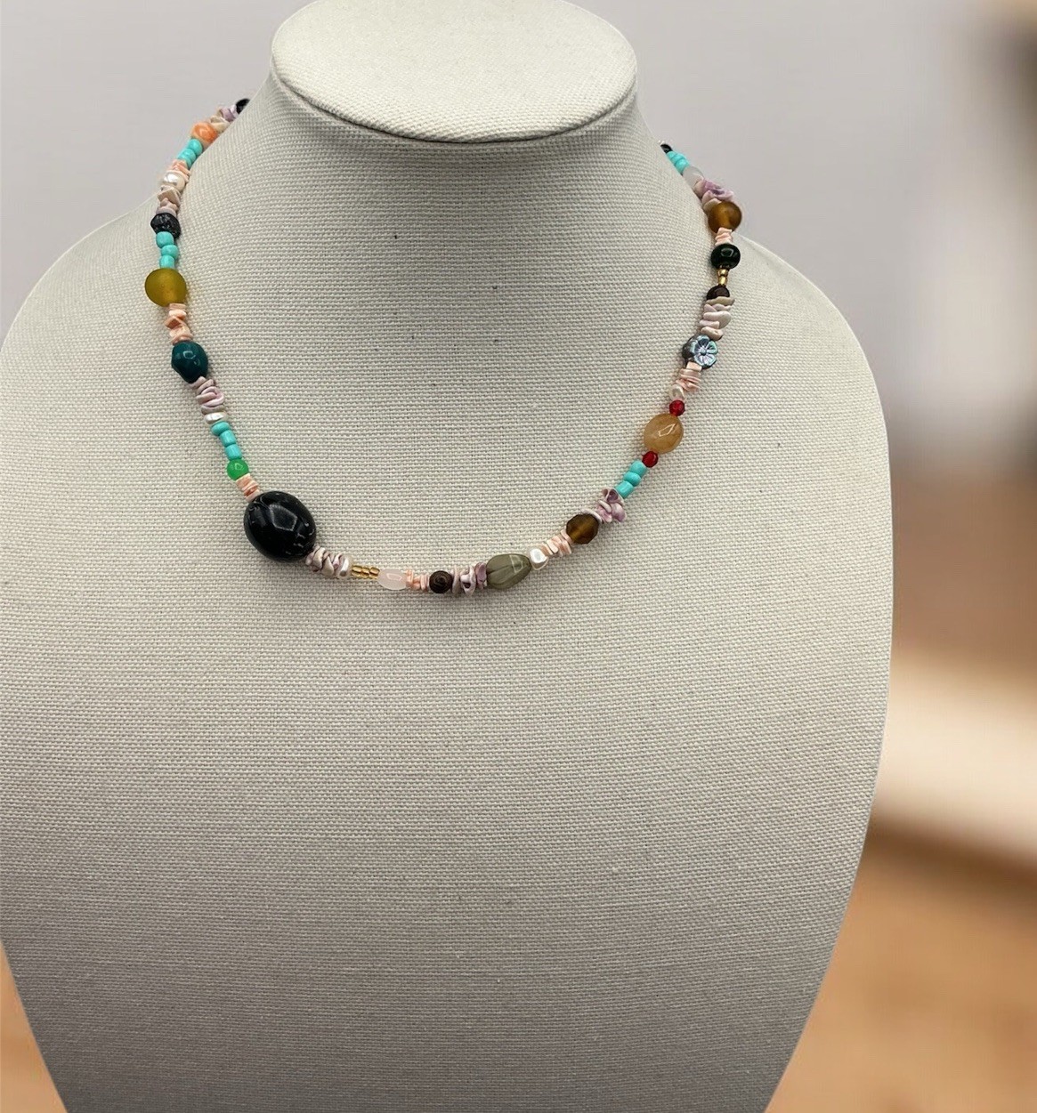 Artisan Shell Beach Style Adjustable Necklace - image 1