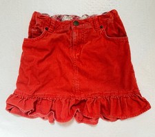 Lands End Corduroy Skirt Skort Ruffle Girls Size 8 Coral Pink