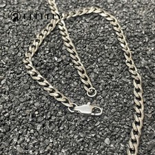 Pure Titanium Necklace Grinding Six Sides Wide4.1mm Anti Allergic Exquisite Gift