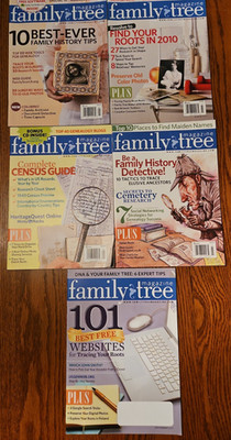 Family Tree Magazine 2010 Lot (5 Issues)   Jan, Mar, May, Jul, Sept   Genealogy