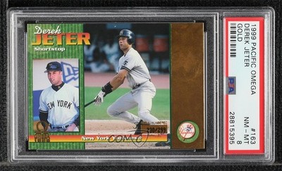 1999 Pacific Omega Gold 230/299 Derek Jeter #163 HOF 1t5