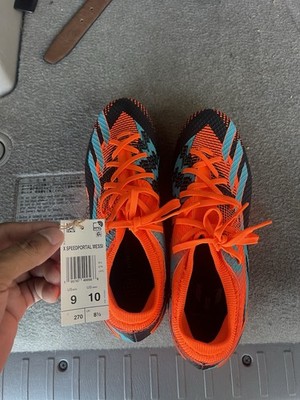 Adidas F50 Adizero Messi 10.1 Size 8.5 Fg Elite Soccer Cleats Orange Green