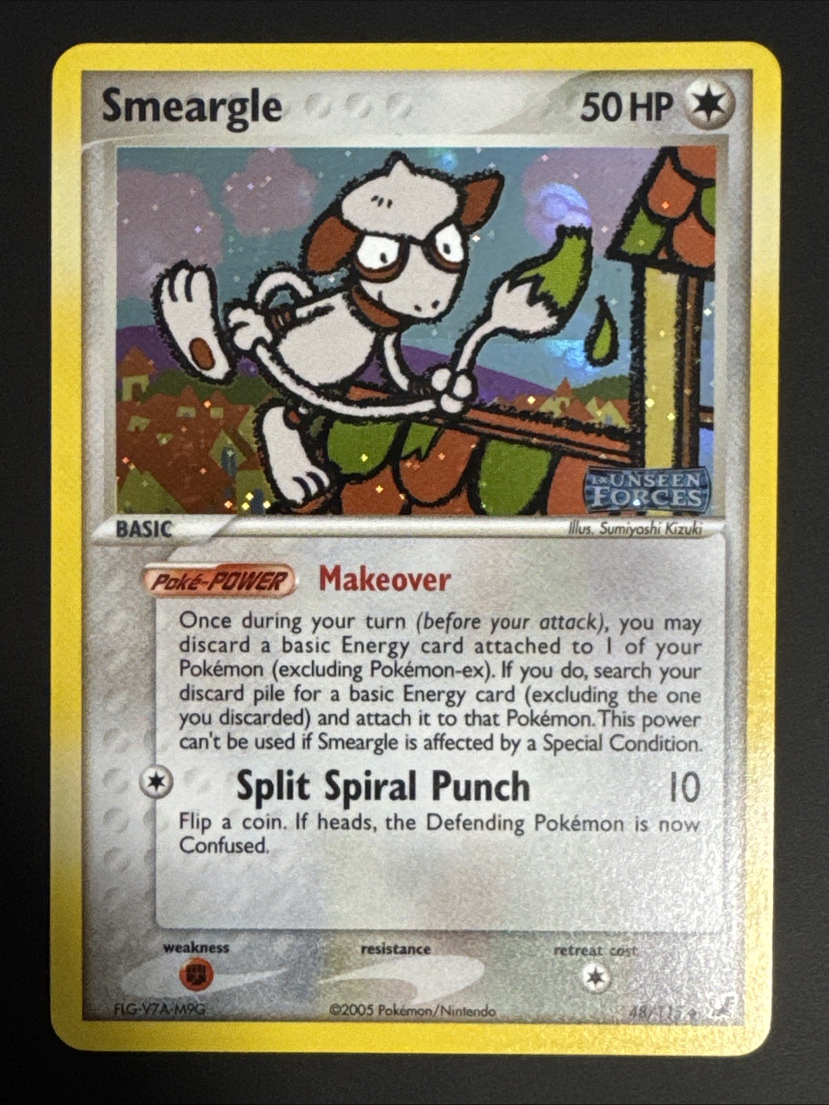 Smeargle 48/115 Reverse Holo Stamped EX Unseen Forces Pokemon TCG NM
