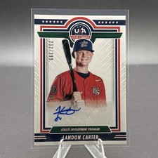 Landon Carter Auto 2022 Panini Stars & Stripes USA /399 Rookie