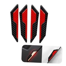 Car Door Edge Guard Stickers, Door Safety Reflective Protection Anti 4 PCS Red
