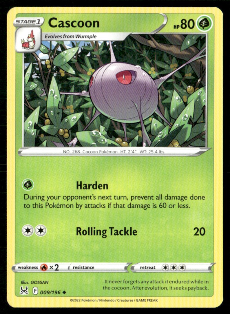 2022 Sword & Shield - Lost Origin Cascoon Stage 1/Uncommon #9