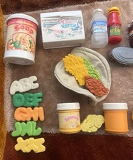 1987 FISHER PRICE Grocery Toys For Ages 1-7-soup,tacos,drinks,veggies