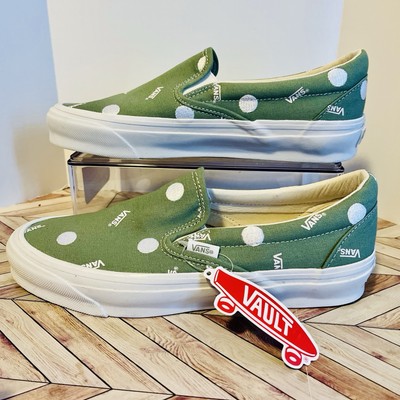 【Rhoyo様】VANS VAULT OG CLASSIC SLIP-ON LX VANS Vault OG Classic Slip-On LX Polka Dot Green M 7.5 W 9 Paul