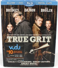 True Grit Movie Blu Ray + DVD 2010 Drama Jeff Bridges Matt Damon Josh Brolin