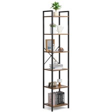 Uimoso Metal Bookshelf Rustic Bookshelf 6-Tier for Living room Bedroom & Office