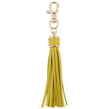 10pcs Tassel Purse Charm,Leather Keychain,Key Chain for Car Mustard Yellow