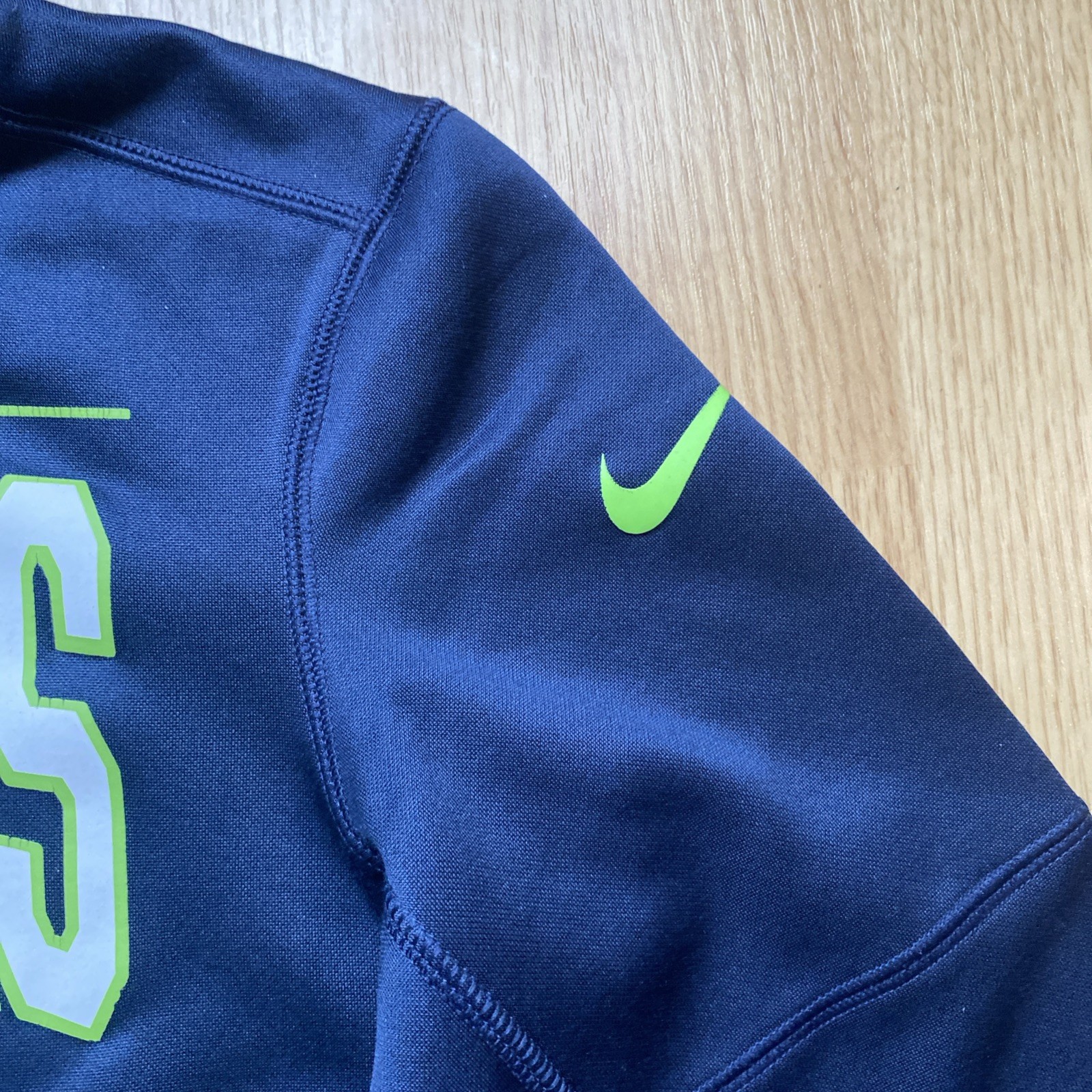 Nike Dri Fit Seattle Seahawks Hoodie Boys M Medium 10/12 Navy Blue Original Logo thumbnail 4