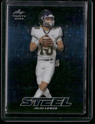 2023 Leaf Trinity #S-53 Juju Lewis Steel Stars and Dots #/3
