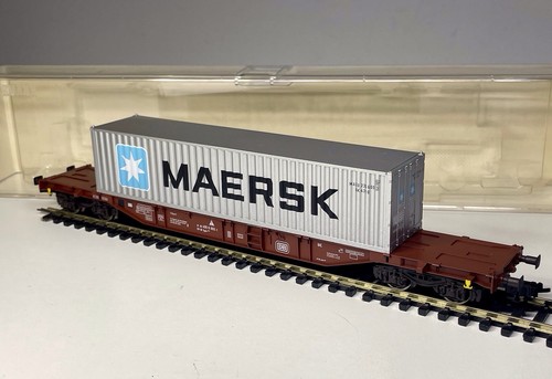 Fleischmann 5245 K Deutsche DB Intermodaler Container Transportwagen Maersk Spur HO | Condition: Used