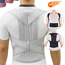 Adjustable Posture Corrector Low Back Support Shoulder Brace Belt for Men Women