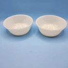 Anchor Hocking FIRE-KING white milk glass APPETIZER BOWLS, 5", Set of 2 VTG, USA