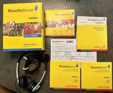 Rosetta Stone Spanish Latin America Level 1  2, Headset, 11 Total Disks