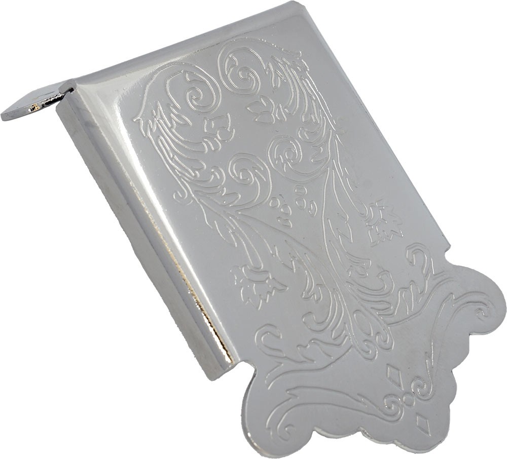 Mandolin Tailpiece, Coverplate, Chrome, Viking VS-3110S at Hobgoblin Music