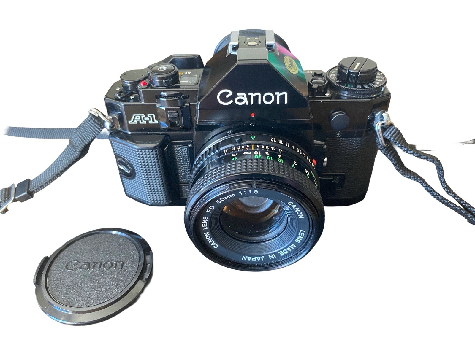 Canon A1 SLR 35mm Film camera with New FD 24mm 1:2 Lens Made in Japan