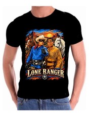 Lone Ranger and Tonto T Shirt Apparel Old West Tv Star Cowboys