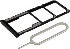 MMOBIEL Dual SIM Card Slot Tray Holder Replacement Compatible Graphite Gray 