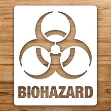 Biohazard Symbo Large Reusable Wall Stencil For Painting DIY Home Decor Template