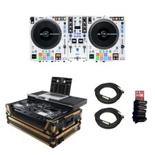 RANE ONE MKII White with Gold on Black Flight Case and XLRs