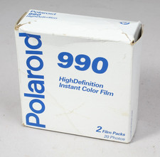 POLAROID 990 COLOR INSTANT FILM TWO PACK UNOPENED EXPIRED 1990 20 SHOTS