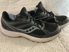 Saucony Cohesion S20628-1 Black Gray Running Shoes Sneakers Men Size 13