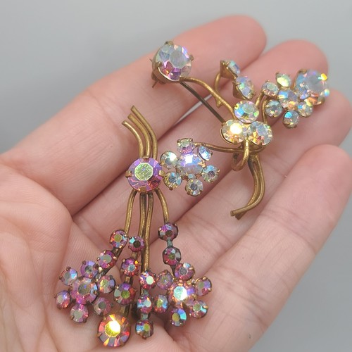 Vintage Rhinestone Brooch Lot Unsigned Austria SUPER SPARKLES - Picture 12 of 17