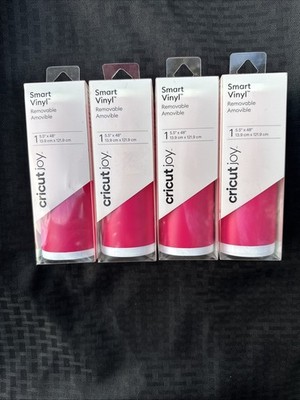 Lot Of 4 Cricut Joy Smart Vinyl Removable Party Pink 5.5 x 48 Inches NEW