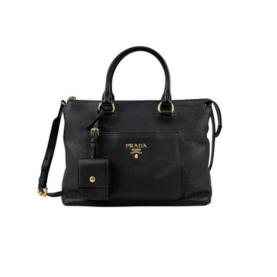 Prada Tasche schwarz Vitello Daino Leder