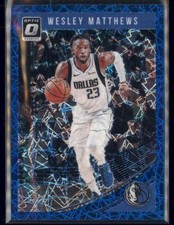 2018-19 Panini Donruss Optic - Wesley Matthews #20 Blue Velocity Prizm