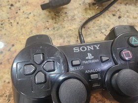 Sony PS2 BLACK Wired Controller OEM DualShock PlayStation 2 AUTHENTIC Read