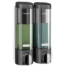 2 in 1 Shower Soap Dispenser, 2 300 ml Chamber Shampoo and Conditioner Dispen...