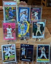 55 MLB Baseball Card Lot - PSA SLAB - Rookies, numbred, pack, RC Refractor #’d