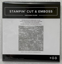 Stampin Up Exposed Brick 3D Embossing Folder Brand New 