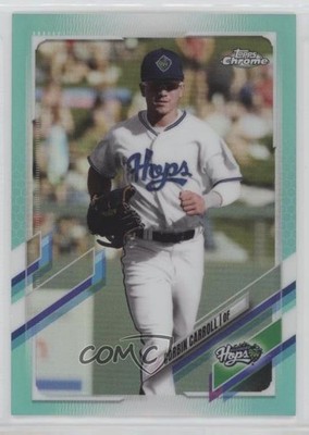 2021 Topps Pro Debut Chrome Aqua Refractor 42/75 Corbin Carroll #PDC-84 3r4