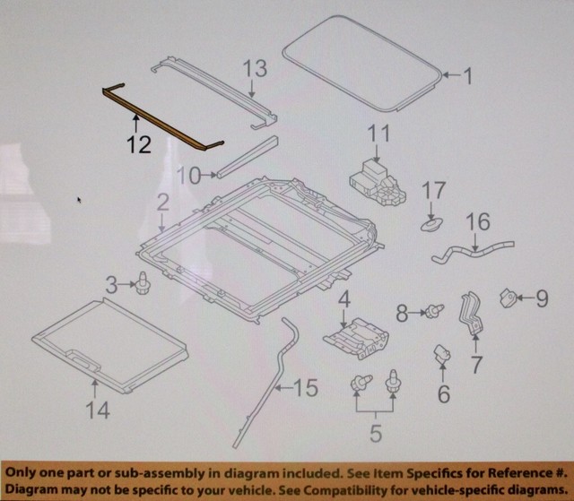 NOS OEM 20062017 Ford Fusion Taurus Sunroof Wind Air Deflector Focus