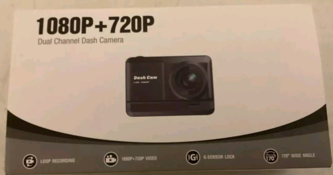 Dash Cam Front and Rear 1080P 720P HD with 32GB SD Card Included-image