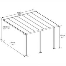 Image of Garden Patio Cover Palram Canopia Olympia White