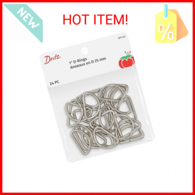 Dritz D Rings 1in Nickel Bag & Tote Accessories, 1'', 24ct