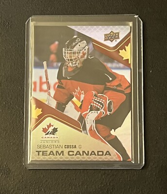 Sebastian Cossa 2022 Upper Deck Team Canada Acetates #CA-10 Red Wings Pick