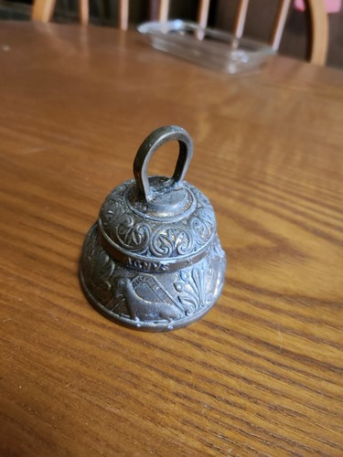 Vintage English Brass Sanctuary Church Bell Leo Aquila Agnus Pelicanus Peerage - Picture 2 of 11