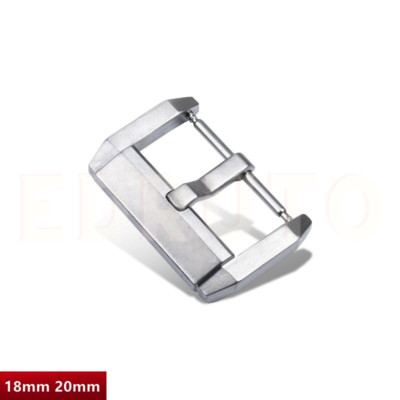 18 20mm Brushed Pin Clasp Buckle Fits Blancpain Fifty Fathoms Rubber Strap Band