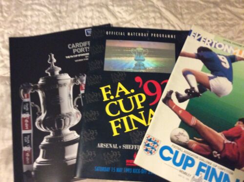 3 FA CUP FINAL PROGRAMME 1986 93 UND 2008