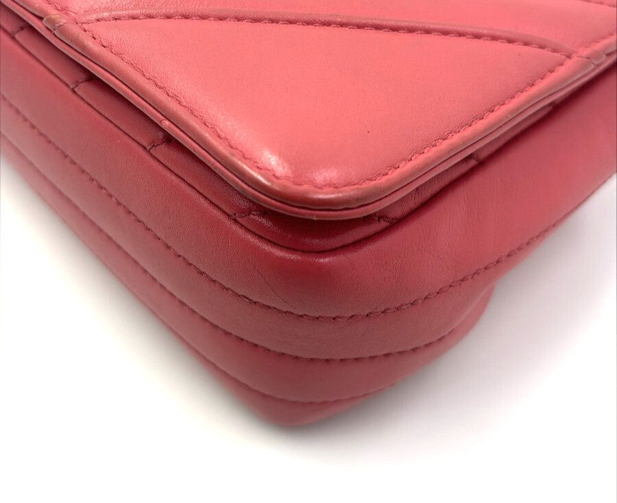 Authentic CHANEL Small Statement Flap in Pink Lea… - image 16