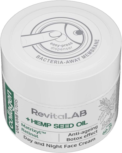 Crema Idratante Collagene Antietà Acido Ialuronico Olio di Canapa Filtro UVA/UVB - Foto 8 di 8