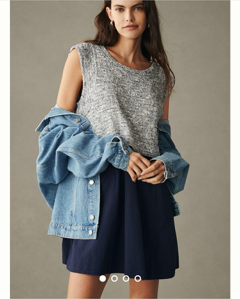 NWT Daily Practice By Anthropologie Navy Jumpstart Twofer Mini Dress M |  eBay