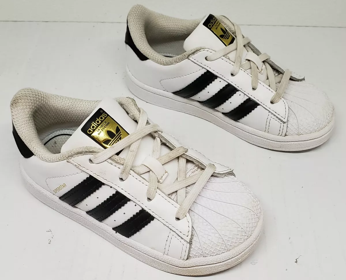 Adidas Superstar 1 &#034;White/Black&#034; Kid&#039;s 9k- BB9076 eBay